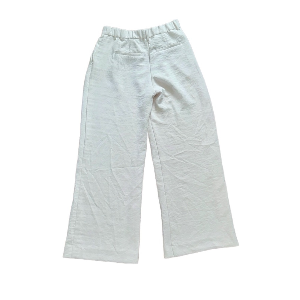 Abercrombie Cream High Rise Wide Leg Crepette Pant- Size 28 - Picture 6 of 12